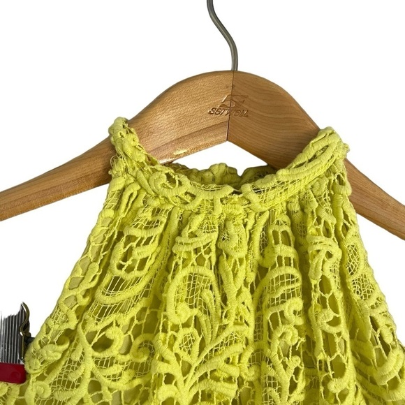 ALEXIS Neon Crochet Lace Halter Backless Romper - Picture 5 of 9